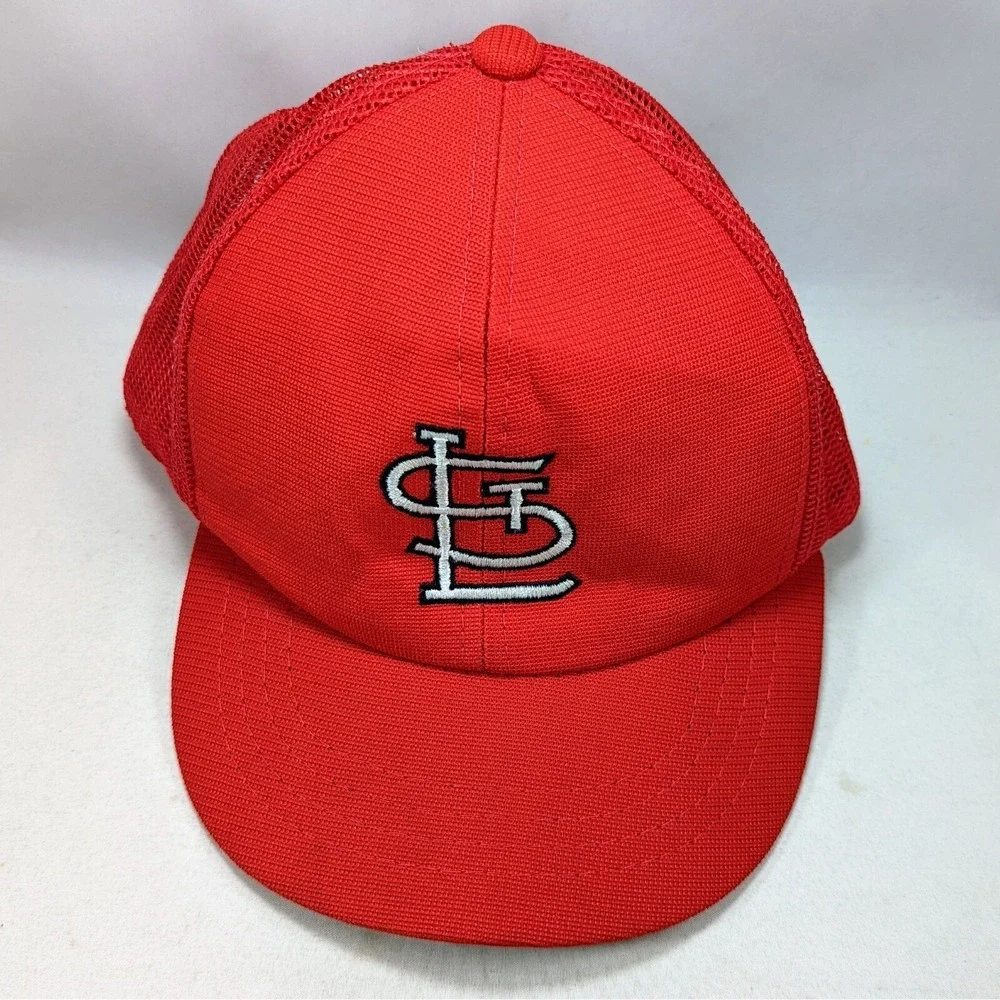 VTG St‎ Louis Cardinals MLB 80s Snapback Trucker Mesh Hat Cap Kids Boys Youth